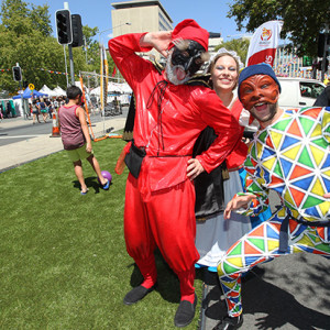 Stay alert for any opportunities which might arise. These three wandering actors appeared at the Canberra Multicultural Festival and were more than happy to ham it up.